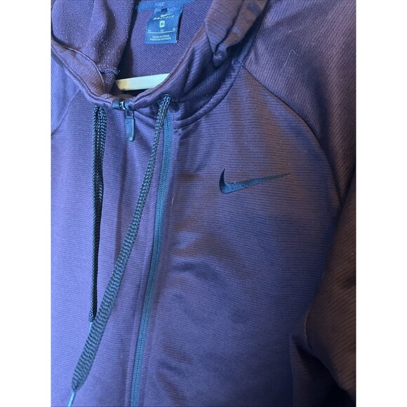 NIKE DRI-FIT Size MediumMens MaroonFull Zip Stand Collar Pocket Athletic Jacket - Picture 3 of 11